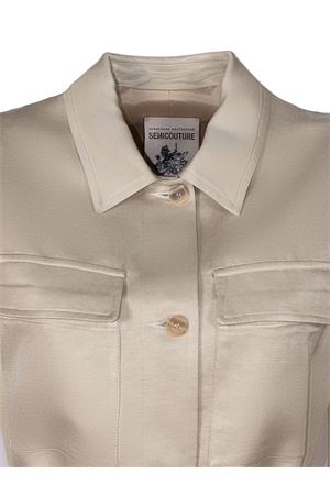 Beige viscose and linen waistcoat SEMI COUTURE | S6SM02B600